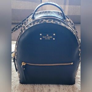 Kate Spade Sammi Black&Leopard Print Mini Backpack, NWOT